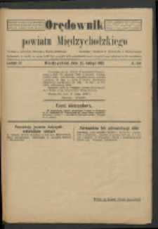 Orędownik Powiatu Międzychodzkiego 22 lutego 1922 Nr 12