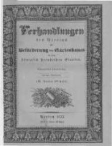 Verhandlungen des Vereines zur Bef&ouml;rderung des Gartenbaues in den K&ouml;niglich Preussischen Staaten. 1833 Band 9 Lieferung 18