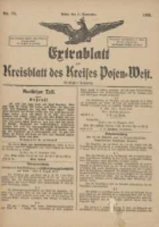 Extrablatt zum Kreisblatt des Kreises Posen-West 1918.09.21 Jg.30 Nr73