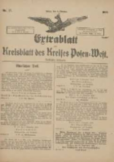 Extrablatt zum Kreisblatt des Kreises Posen-West 1918.10.05 Jg.30 Nr77