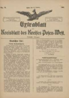 Extrablatt zum Kreisblatt des Kreises Posen-West 1918.10.12 Jg.30 Nr79