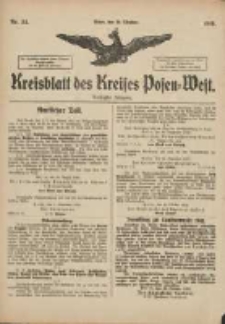 Kreisblatt des Kreises Posen-West 1918.10.30 Jg.30 Nr84