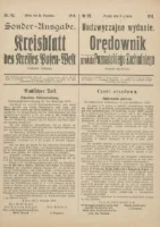 Kreisblatt des Kreises Posen-West=Orędownik powiatu Poznańskiego-Zachodniego 1918.12.12 Jg.30 Nr92 Sonderausgabe=Nadzwyczajne wydanie