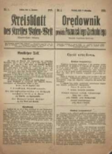Kreisblatt des Kreises Posen-West=Orędownik powiatu Poznańskiego-Zachodniego 1919.01.04 Jg.31 Nr1