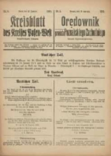 Kreisblatt des Kreises Posen-West=Orędownik powiatu Poznańskiego-Zachodniego 1919.01.15 Jg.31 Nr5