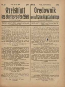 Kreisblatt des Kreises Posen-West=Orędownik powiatu Poznańskiego-Zachodniego 1919.04.24 Jg.31 Nr20