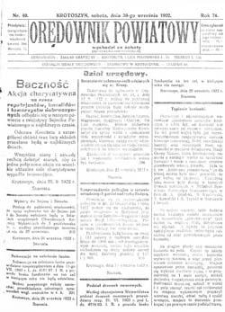 Orędownik Powiatowy 1922.09.30 R.74 Nr40