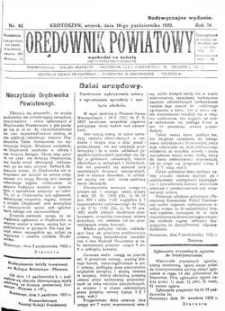 Orędownik Powiatowy 1922.10.10 R.74 Nr42