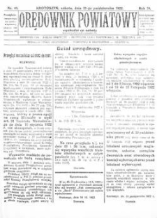 Orędownik Powiatowy 1922.10.21 R.74 Nr44