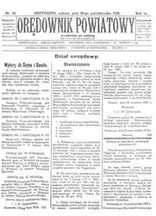 Orędownik Powiatowy 1922.10.28 R.74 Nr45