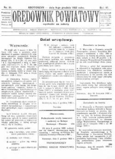Orędownik Powiatowy 1922.12.09 R.47 Nr51