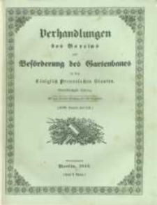 Verhandlungen des Vereines zur Beförderung des Gartenbaues in den Königlich Preussischen Staaten. 1843 Band 17 Lieferung 34