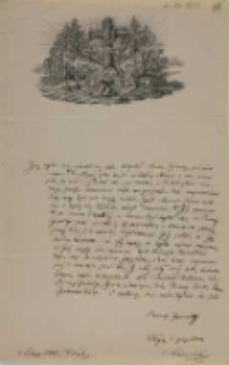 List Kajetana Wincentego Kielisińskiego do Jadwigi Działyńskiej z 01.11.1848