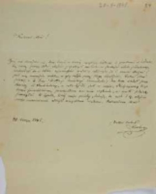 List Kajetana Wincentego Kielisińskiego do Jana Działyńskiego z 20.08.1848