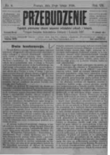 Przebudzenie: tygodnik poświęcony obronie interesów robotników rolnych i leśnych. Organ Związku Robotników Rolnych i Leśnych ZZP. 1926.02.25 R.8 Nr8