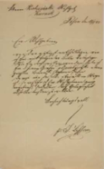 List Józefa Lissnera, antykwariusza i księgarza w Poznaniu, do Kajetana Wincentego Kielisińskiego z 11.07.1842