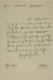 List J&oacute;zefa Lissnera, antykwariusza i księgarza w Poznaniu, do Kajetana Wincentego Kielisińskiego z 10.08.1844
