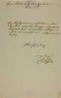 List J&oacute;zefa Lissnera, antykwariusza i księgarza w Poznaniu, do Kajetana Wincentego Kielisińskiego b. d.