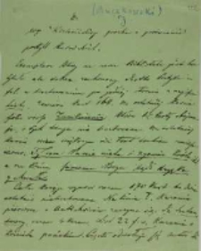 List J&oacute;zefa Muczkowskiego do Kajetana Wincentego Kielisińskiego b. d.