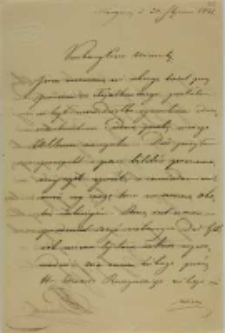 List Jana Feliksa Piwarskiego do Kajetana Wincentego Kielisińskiego z 20.01.1841