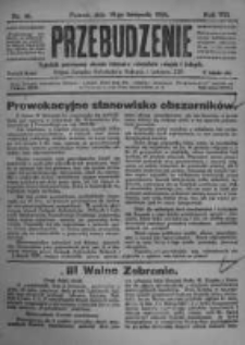 Przebudzenie: tygodnik poświęcony obronie interesów robotników rolnych i leśnych. Organ Związku Robotników Rolnych i Leśnych ZZP. 1926.11.18 R.8 Nr46