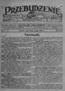 Przebudzenie: tygodnik poświęcony obronie interes&oacute;w robotnik&oacute;w rolnych i leśnych. Organ Związku Robotnik&oacute;w Rolnych i Leśnych ZZP. 1927.02.24 R.9 Nr8