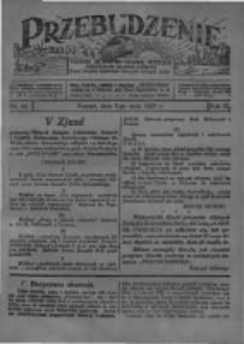 Przebudzenie: tygodnik poświęcony obronie interes&oacute;w robotnik&oacute;w rolnych i leśnych. Organ Związku Robotnik&oacute;w Rolnych i Leśnych ZZP. 1927.05.05 R.9 Nr18