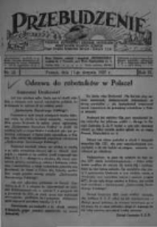 Przebudzenie: tygodnik poświęcony obronie interesów robotników rolnych i leśnych. Organ Związku Robotników Rolnych i Leśnych ZZP. 1927.08.11 R.9 Nr32