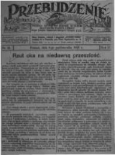 Przebudzenie: tygodnik poświęcony obronie interes&oacute;w robotnik&oacute;w rolnych i leśnych. Organ Związku Robotnik&oacute;w Rolnych i Leśnych ZZP. 1927.10.06 R.9 Nr40