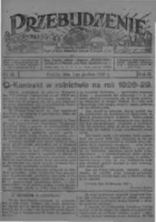 Przebudzenie: tygodnik poświęcony obronie interes&oacute;w robotnik&oacute;w rolnych i leśnych. Organ Związku Robotnik&oacute;w Rolnych i Leśnych ZZP. 1927.12.01 R.9 Nr48
