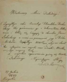 List Edwarda Radzyńskiego do Kajetana Wincentego Kielisińskiego z 27.11.1843