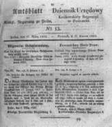 Amtsblatt der K&ouml;niglichen Regierung zu Posen. 1832.03.27 Nro.13