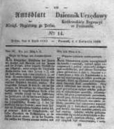 Amtsblatt der K&ouml;niglichen Regierung zu Posen. 1832.04.03 Nro.14