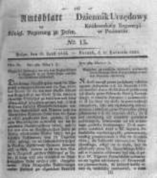 Amtsblatt der K&ouml;niglichen Regierung zu Posen. 1832.04.10 Nro.15
