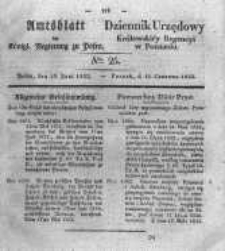 Amtsblatt der K&ouml;niglichen Regierung zu Posen. 1832.06.19 Nro.25