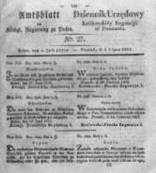 Amtsblatt der Königlichen Regierung zu Posen. 1832.07.03 Nro.27