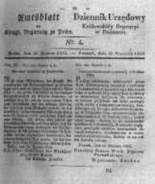 Amtsblatt der K&ouml;niglichen Regierung zu Posen. 1833.01.22 Nro.4