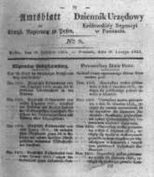 Amtsblatt der K&ouml;niglichen Regierung zu Posen. 1833.02.19 Nro.8