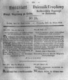 Amtsblatt der K&ouml;niglichen Regierung zu Posen. 1833.05.21 Nro.21