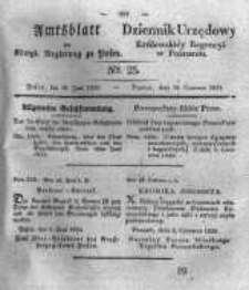 Amtsblatt der K&ouml;niglichen Regierung zu Posen. 1833.06.18 Nro.25
