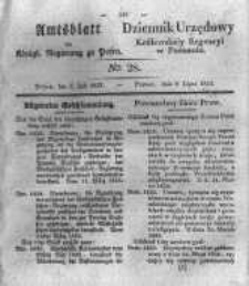 Amtsblatt der K&ouml;niglichen Regierung zu Posen. 1833.07.09 Nro.28