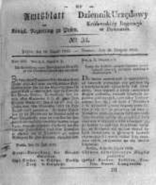 Amtsblatt der K&ouml;niglichen Regierung zu Posen. 1833.08.20 Nro.34