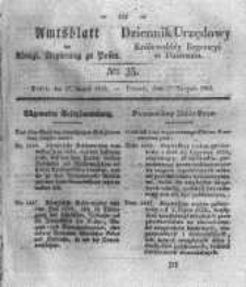Amtsblatt der K&ouml;niglichen Regierung zu Posen. 1833.08.27 Nro.35