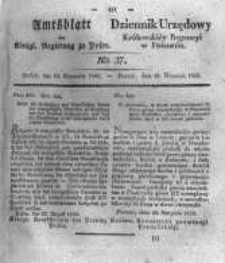 Amtsblatt der K&ouml;niglichen Regierung zu Posen. 1833.09.10 Nro.37
