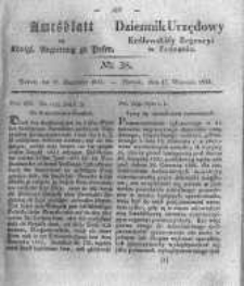 Amtsblatt der K&ouml;niglichen Regierung zu Posen. 1833.09.17 Nro.38