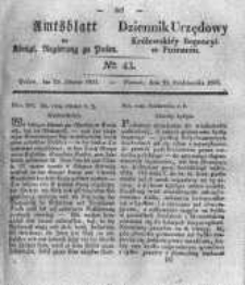 Amtsblatt der K&ouml;niglichen Regierung zu Posen. 1833.10.22 Nro.43