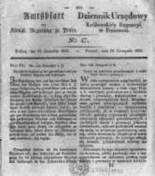 Amtsblatt der K&ouml;niglichen Regierung zu Posen. 1833.11.19 Nro.47