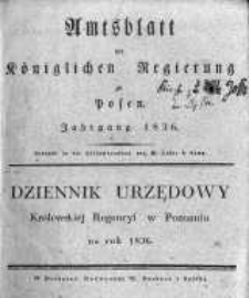 Amtsblatt der K&ouml;niglichen Regierung zu Posen. 1836.01.05 Nro.1