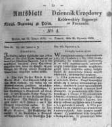 Amtsblatt der K&ouml;niglichen Regierung zu Posen. 1836.01.26 Nro.4