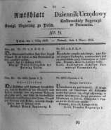 Amtsblatt der K&ouml;niglichen Regierung zu Posen. 1836.03.01 Nro.9